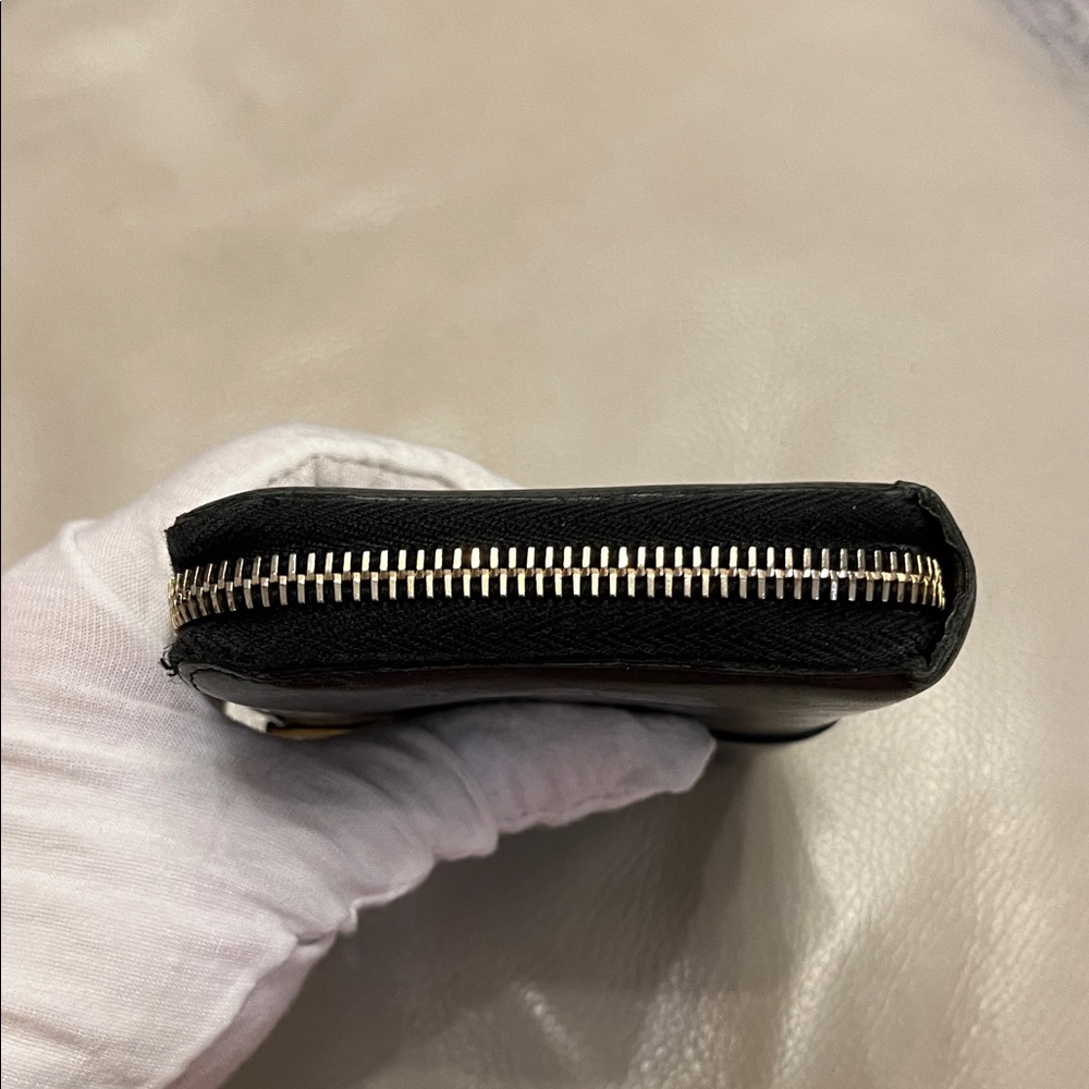 YSL Black Leather Wallet with Gold Accents - Picture 13 of 14